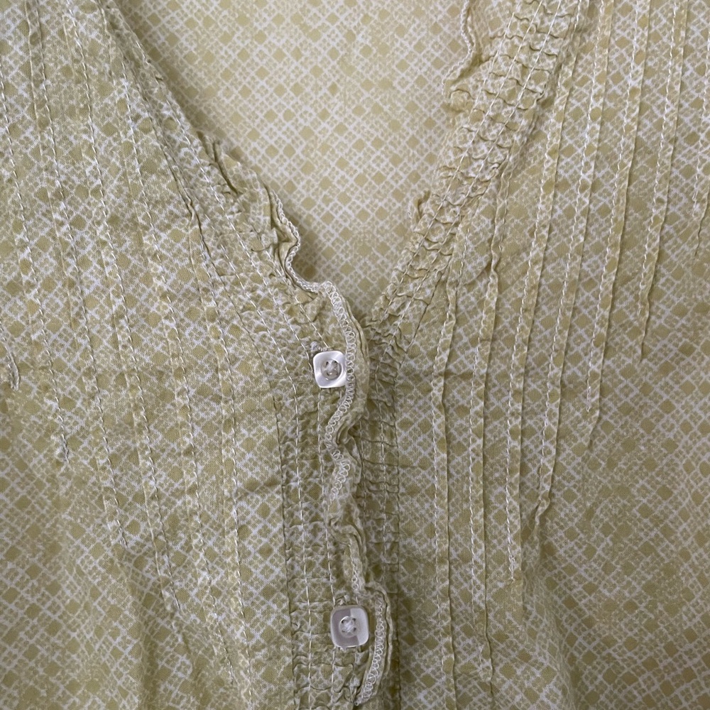 4/$20! Women's Yellow Ruffled Top - Picture 4 of 4